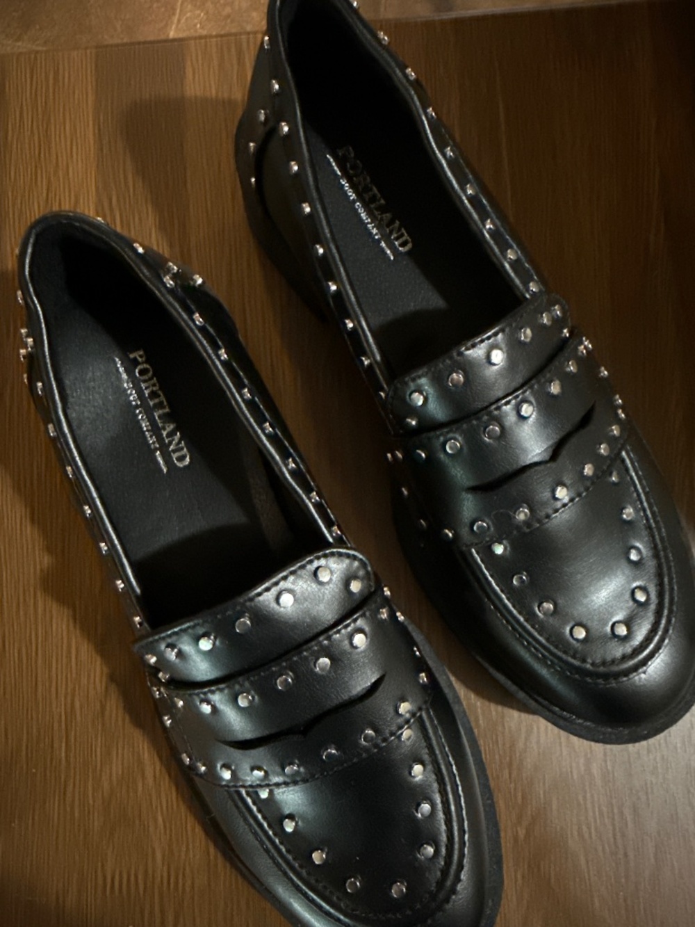 Portland Boot Company Studded Penny Loafers